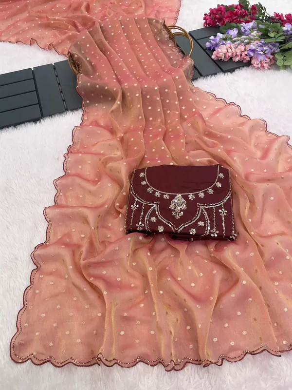 Pink_Embellished_Saree_For_Women