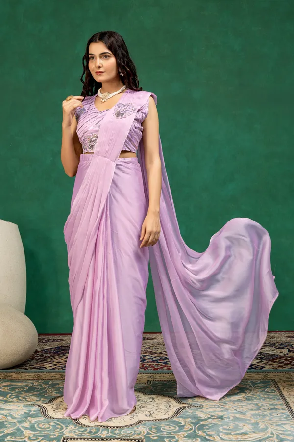 Lavender_Embellished_Saree_For_Women