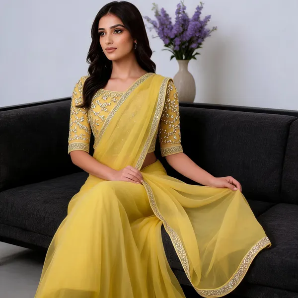 Yellow_Sheer_Embroidered_Saree_For_Women