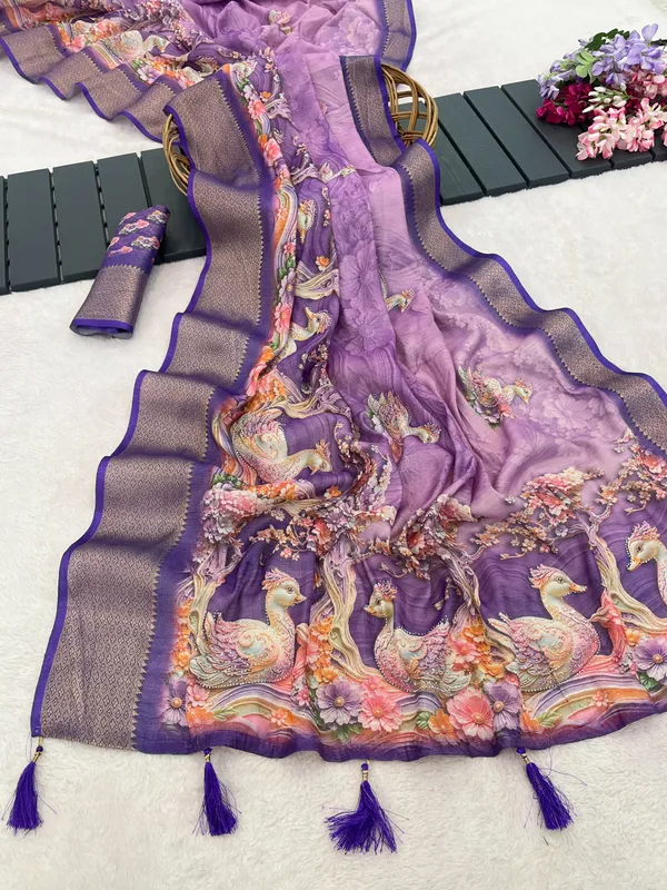 Purple_Floral_Printed_Saree_For_Women