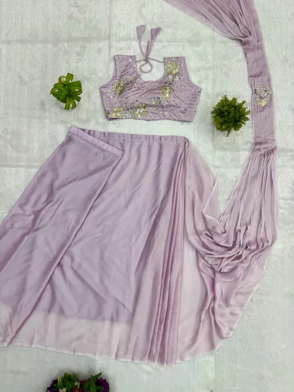 Lavender_Embellished_Saree_For_Women