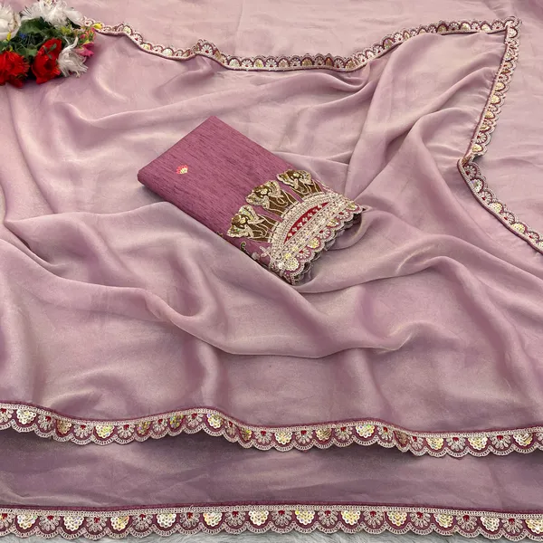 Lavender_Embroidered_Saree_For_Women
