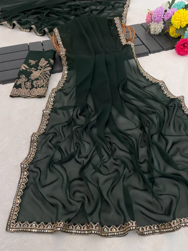 Green_Chiffon_Embroidered_Saree_For_Women