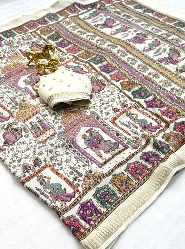Off_White_Printed_Saree_For_Women
