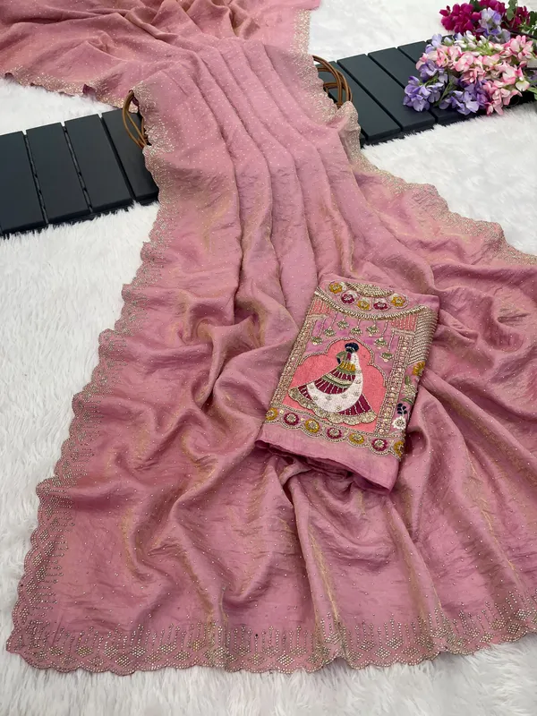 Pink_Embellished_Saree_For_Women