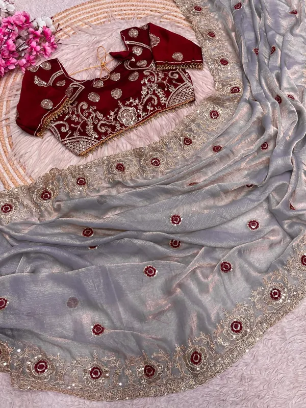 Grey_Embroidered_Saree_For_Women
