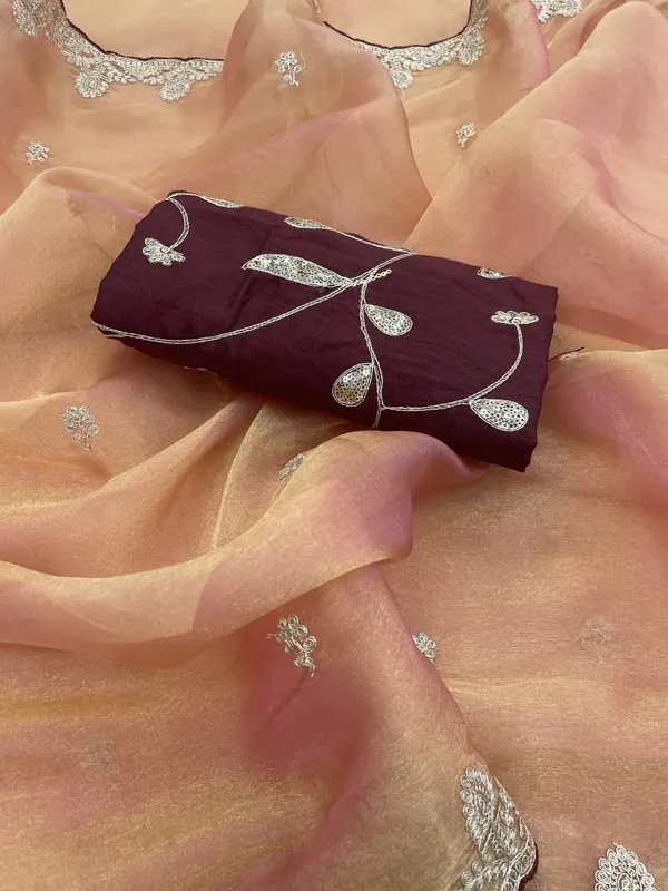 Peach_Embroidered_Saree_For_Women
