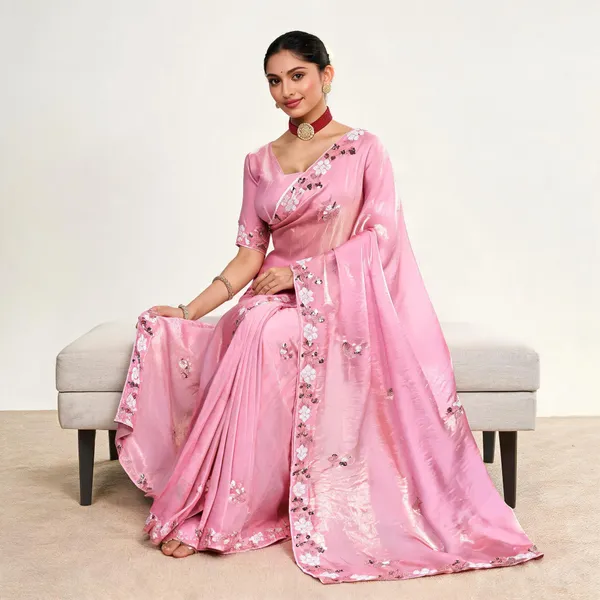 Pink_Embroidered_Saree_For_Women