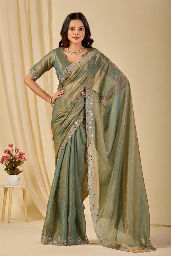 Olive_Sheer_Embellished_Saree_For_Women