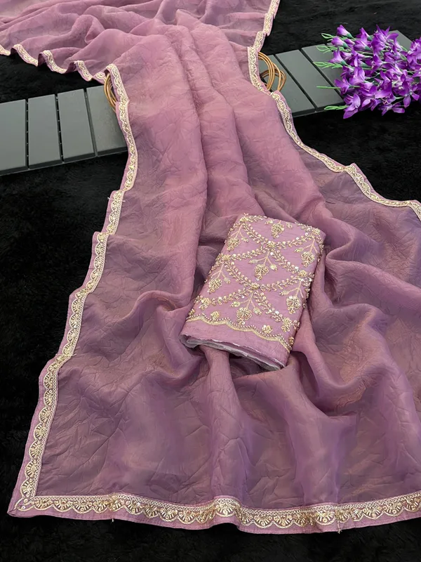 Purple_Sheer_Embellished_Saree_For_Women