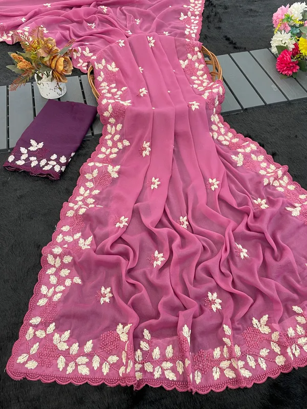 Pink_Chiffon_Embroidered_Saree_For_Women