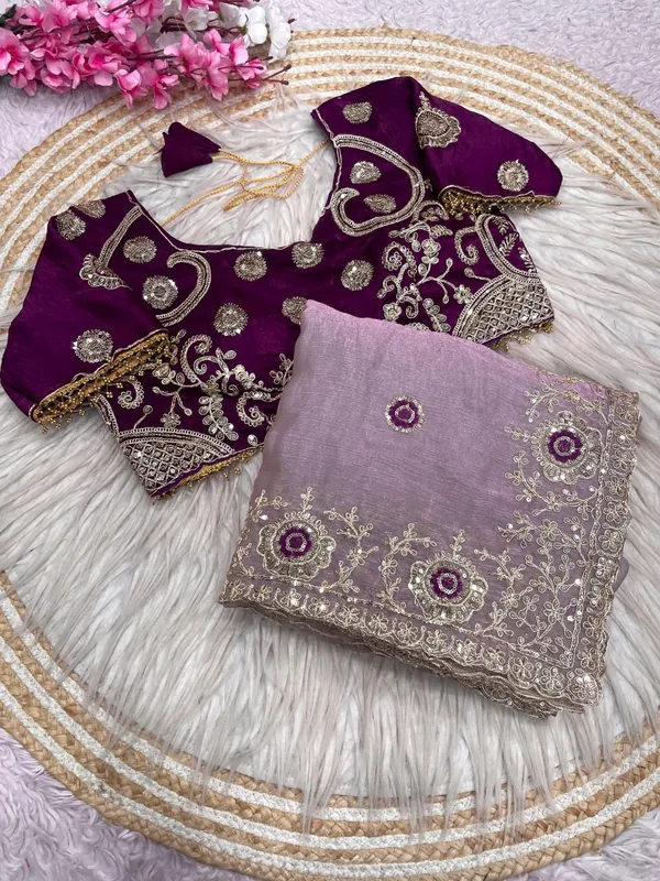 Lavender_Embroidered_Saree_For_Women