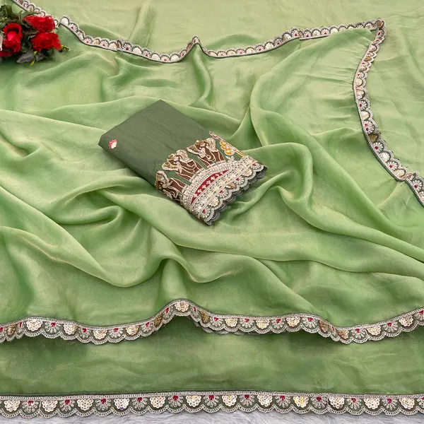 Green_Sheer_Embroidered_Saree_For_Women