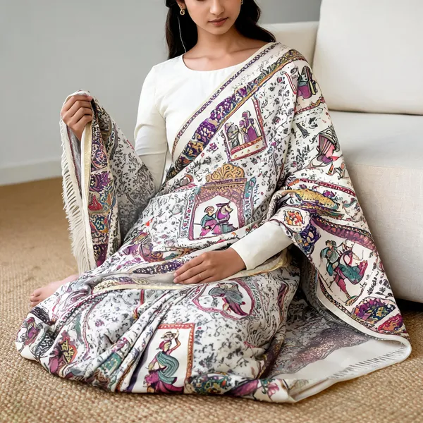 Off_White_Printed_Saree_For_Women