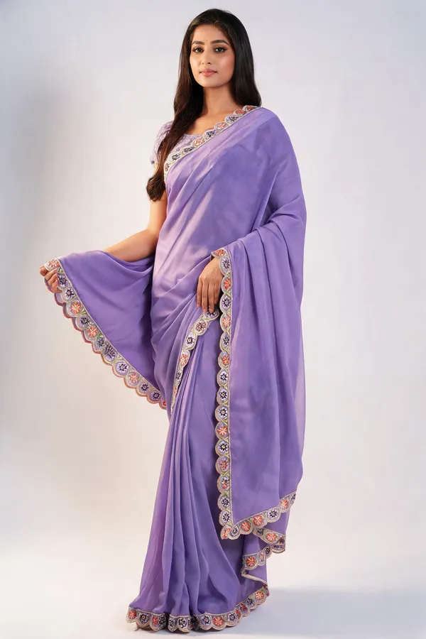 Lavender_Embroidered_Saree_For_Women