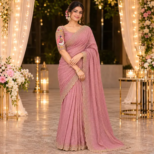 Pink_Embellished_Saree_For_Women
