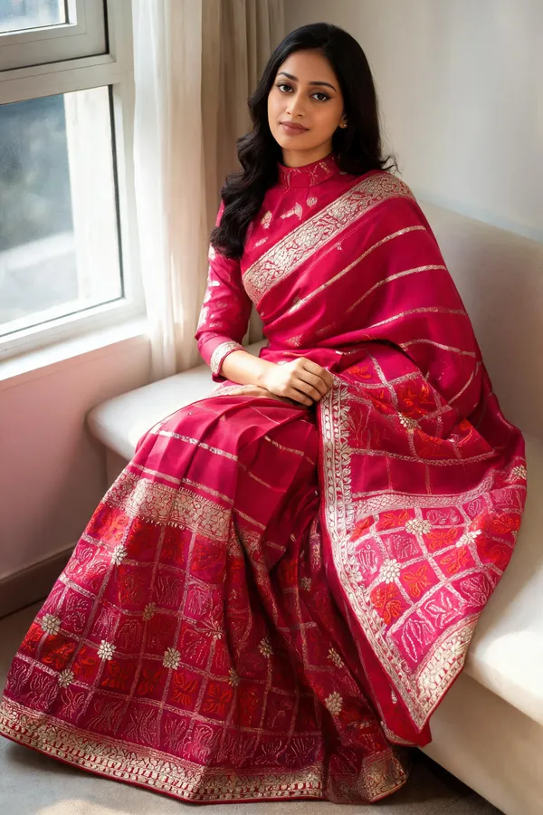 Pink_Traditional_Embroidered_Saree_For_Women