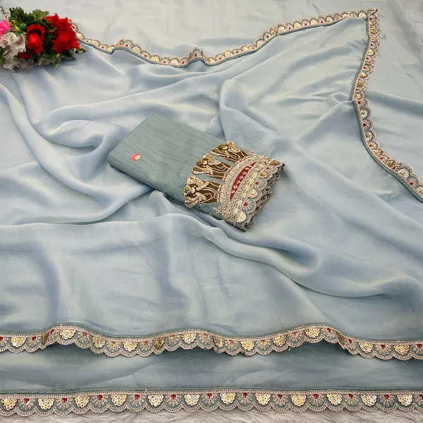 Light_Blue_Embellished_Saree_For_Women