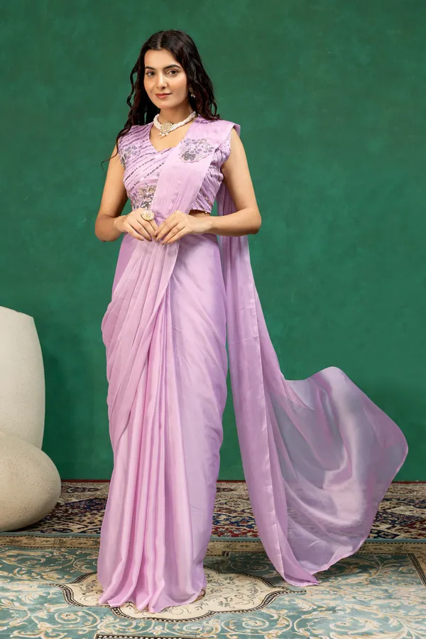 Lavender_Embellished_Saree_For_Women