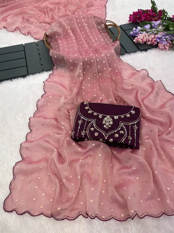 Pink_Net_Embellished_Saree_For_Women
