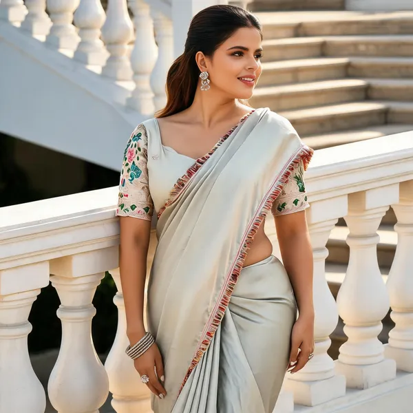 Grey_Embroidered_Saree_With_Blouse_For_Women