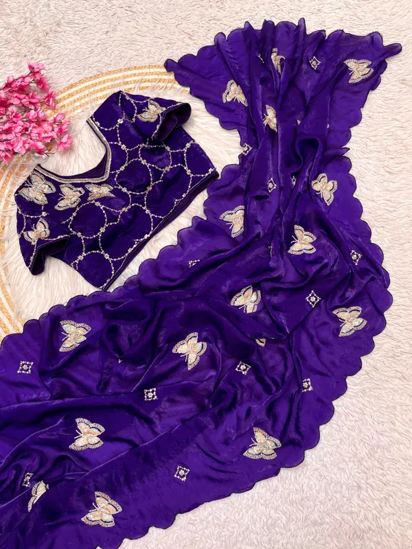 Purple_Embroidered_Saree_For_Women