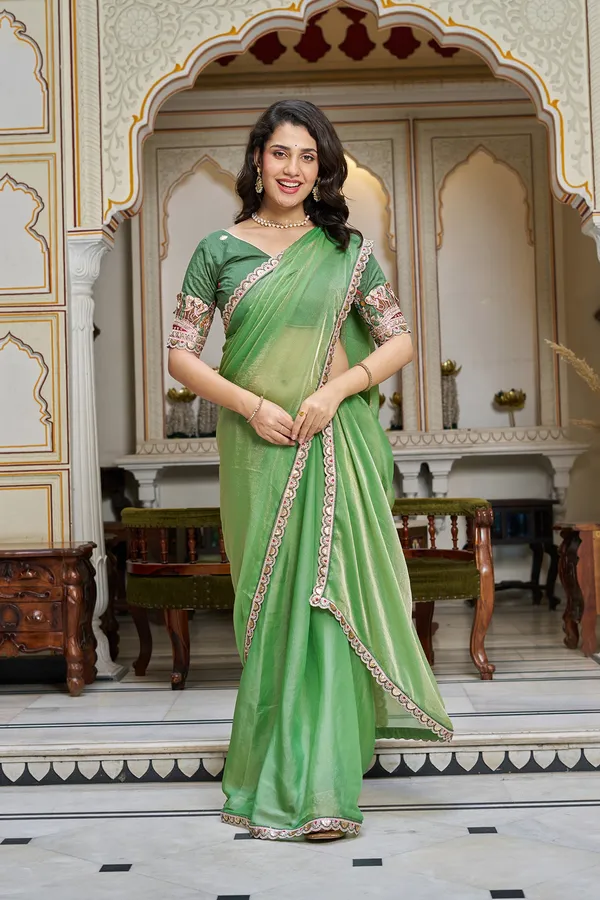 Green_Sheer_Embroidered_Saree_For_Women