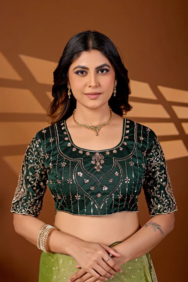 Green_Embellished_Saree_For_Women