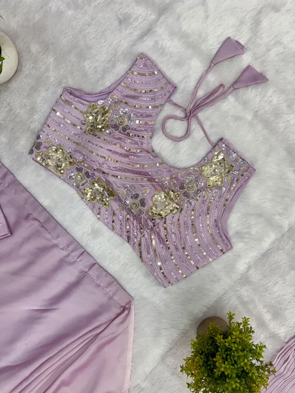 Lavender_Embellished_Saree_For_Women