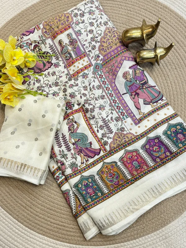 Off_White_Printed_Saree_For_Women