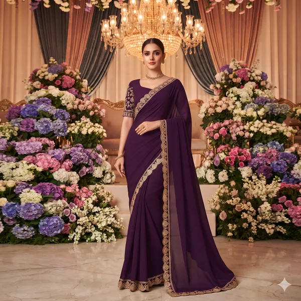 Purple_Embellished_Saree_For_Women