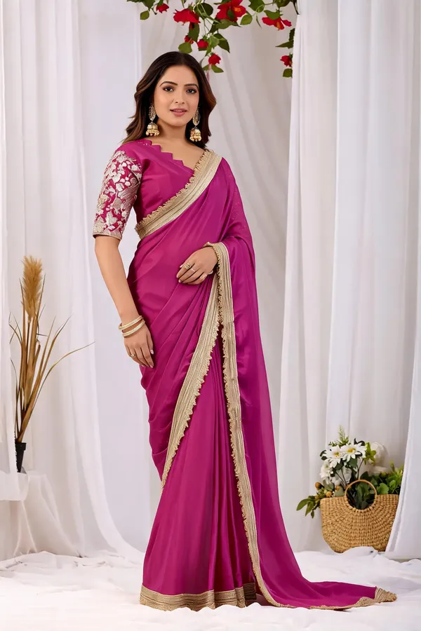 Magenta_Embellished_Saree_For_Women
