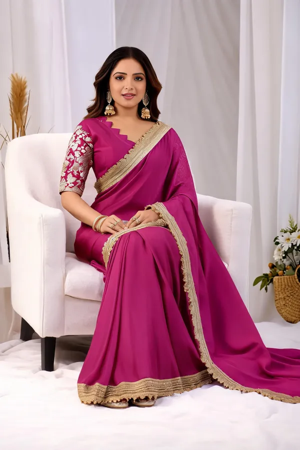 Magenta_Embellished_Saree_For_Women