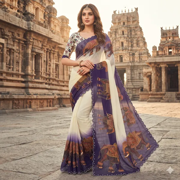 Purple_Sheer_Printed_Saree_For_Women