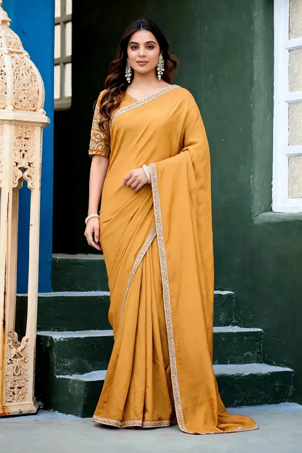 Mustard_Embellished_Saree_For_Women