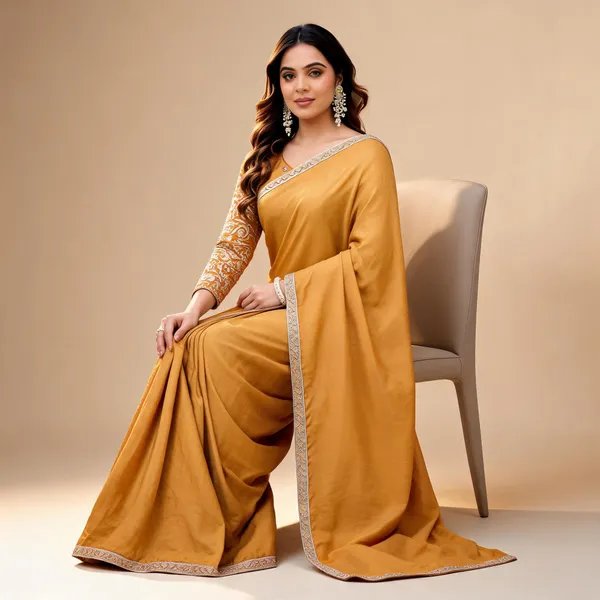 Mustard_Embellished_Saree_For_Women