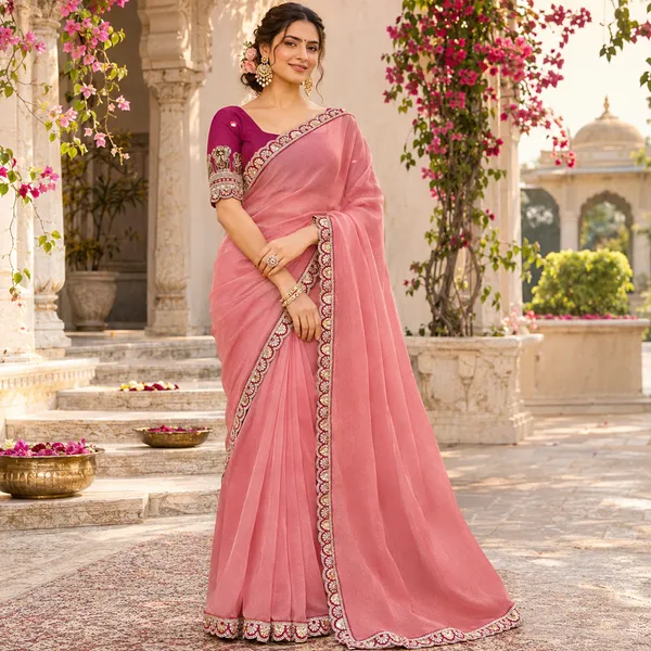 Pink_Embellished_Saree_For_Women