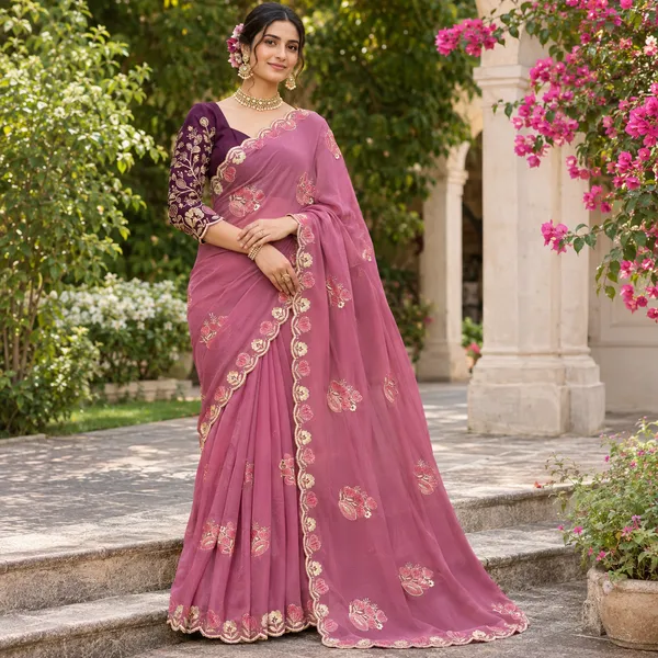 Pink_Chiffon_Embroidered_Saree_For_Women