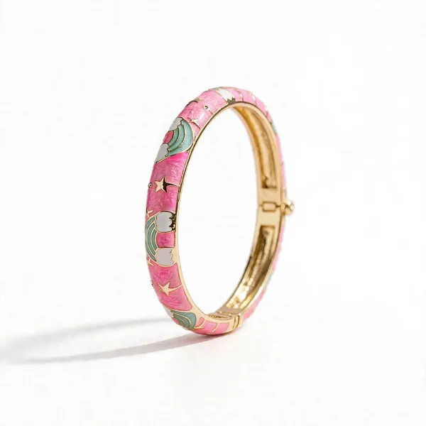 Pink_Enamel_Hinged_Bangle_for_Women