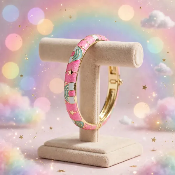 Pink_Enamel_Hinged_Bangle_for_Women