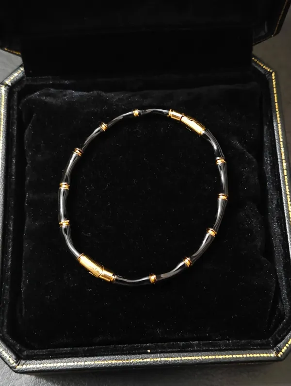 Black_Bamboo_Style_Adjustable_Bangle_for_Women