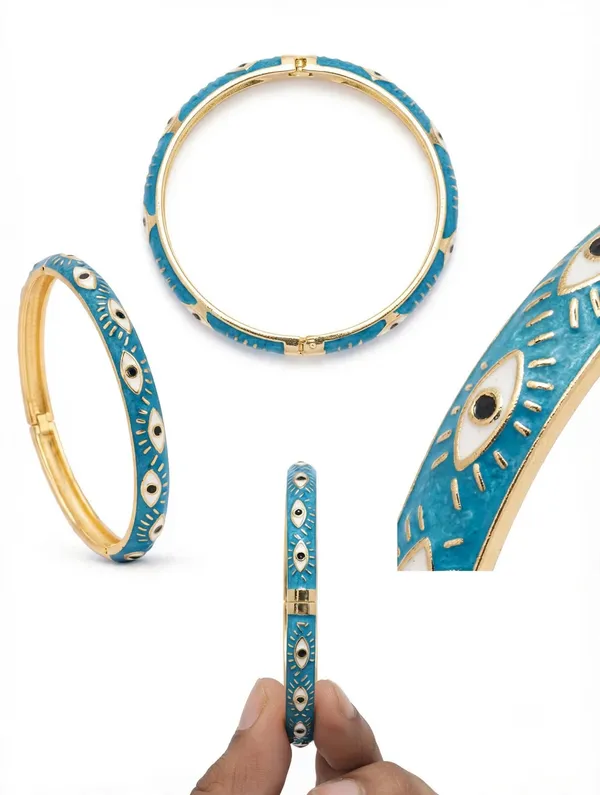 Blue_Enamel_Eye_Motif_Bangle_for_Women