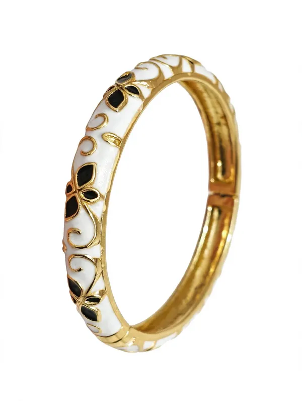 Gold-Tone_Enamel_Hinged_Bangle_for_Women
