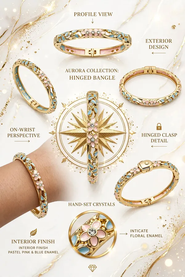 Gold_Finish_Floral_Enamel_Hinged_Bangle_for_Women