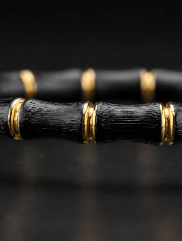 Black_Bamboo_Style_Adjustable_Bangle_for_Women
