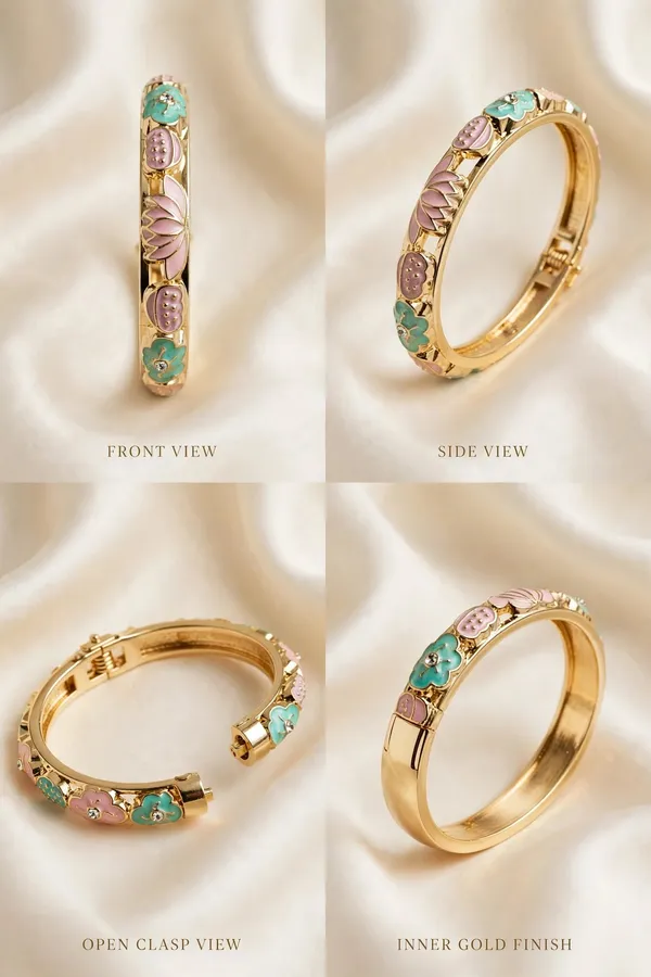 Gold_Tone_Floral_Enamel_Kada_Bangle_for_Women