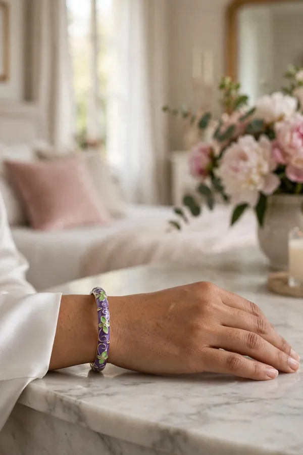 Purple_Enamel_Floral_Bangle_Bracelet_for_Women