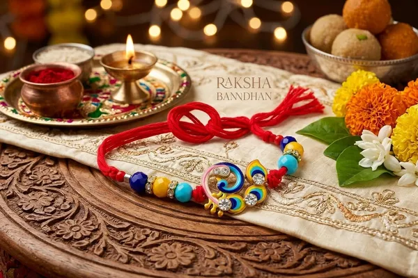Peacock_Design_Rakhi_With_Rhinestones_And_Beads