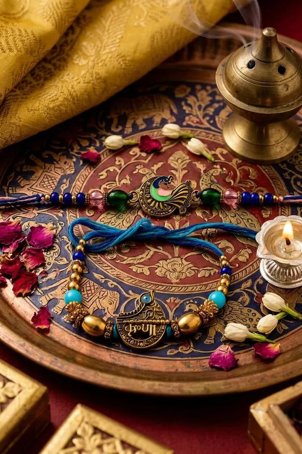 Handicrafted_Peacock_Design_Rakhi_Set