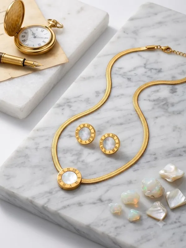 Herringbone_Necklace_And_Earrings_Set